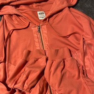 Pink batwing hoodie salmon pink size XL